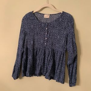 LA Hearts Long Sleeve Babydoll Top